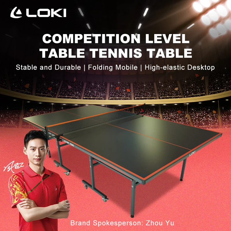 Loki High Quality Folding Movable Design Ping Pong Table 1500mm UV paint Table Tennis Table Indoor