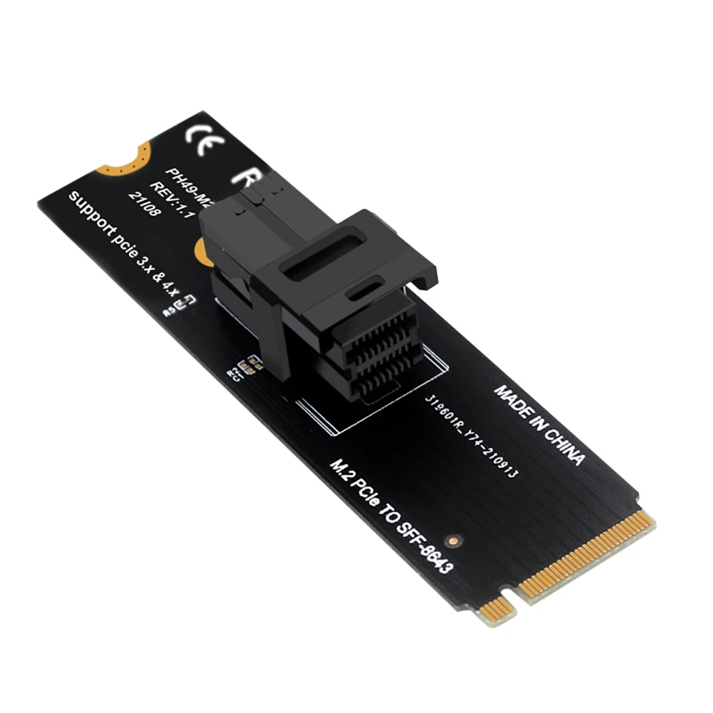 M.2 PCIE to SFF8643 Adapter Card U.2 (SFF-8639)  for NVMe to Mini SAS(SFF-8643) M.2 PCIe X4 Host Interface