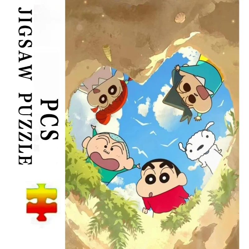 500/1000/1200/2000PCS Jigsaw Puzzle Crayon S-Shin C-Chan Cute Anime For Adults DIY Toy Home Decoration Gift