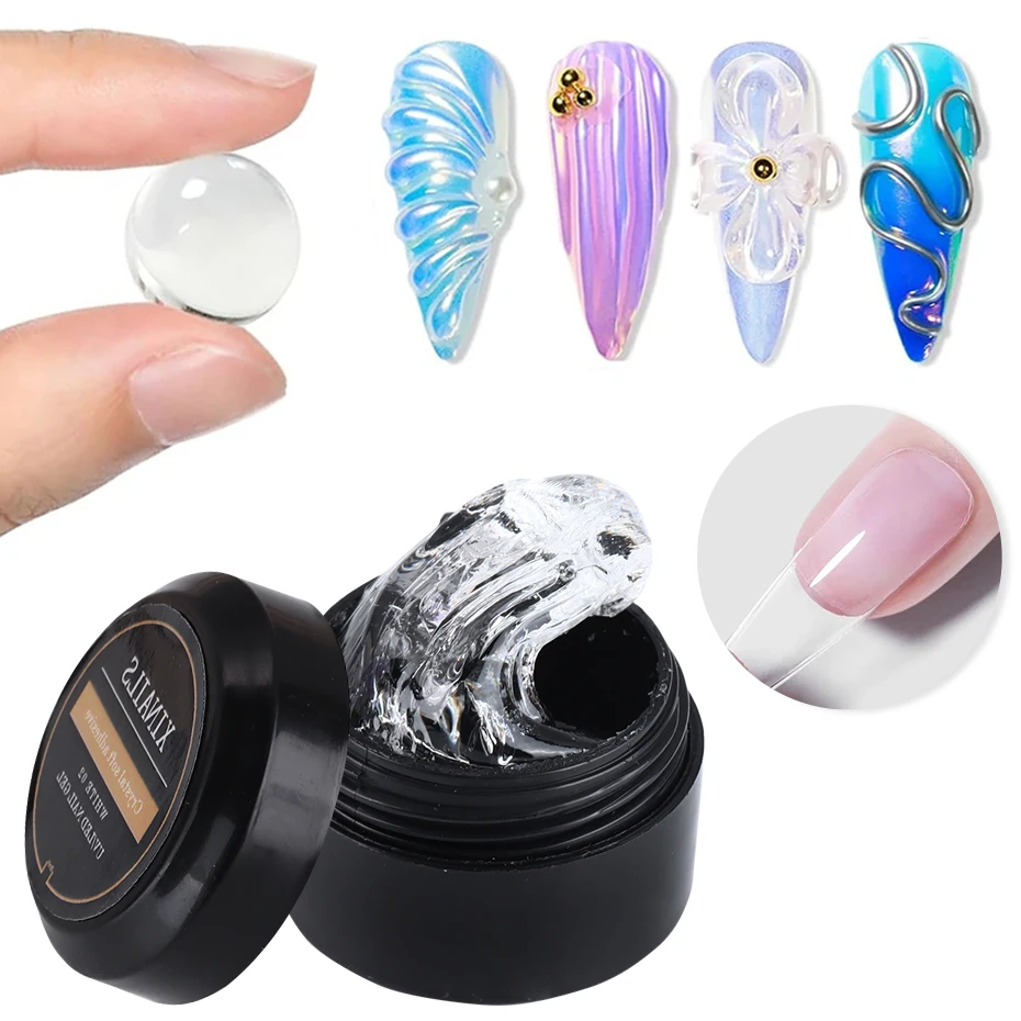 1/2 stücke Kristall Weiche Feste Verlängerung Nagel Gel Weiß Klar Acryl Carving Gelee Gestaltung UV Modell Gel DIY Maniküre dekoration Werkzeug