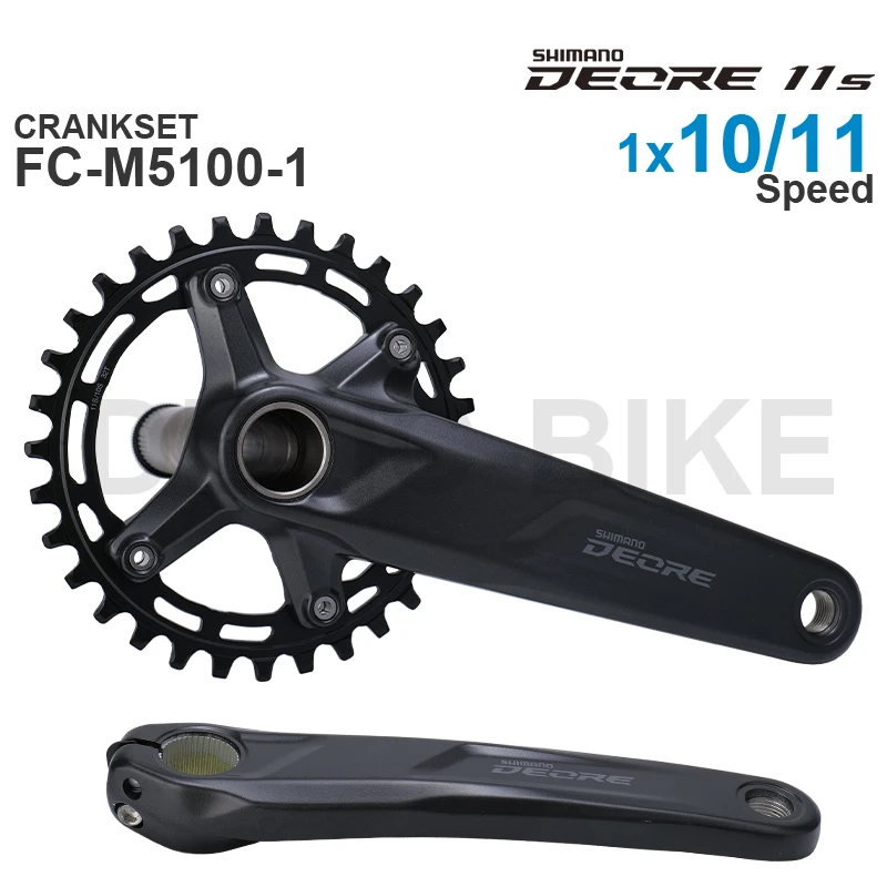 SHIMANO DEORE Crankset FC-M5100 MTB bike crank delivers precise and reliable shifting for 1x10 or 1x11 speed Original