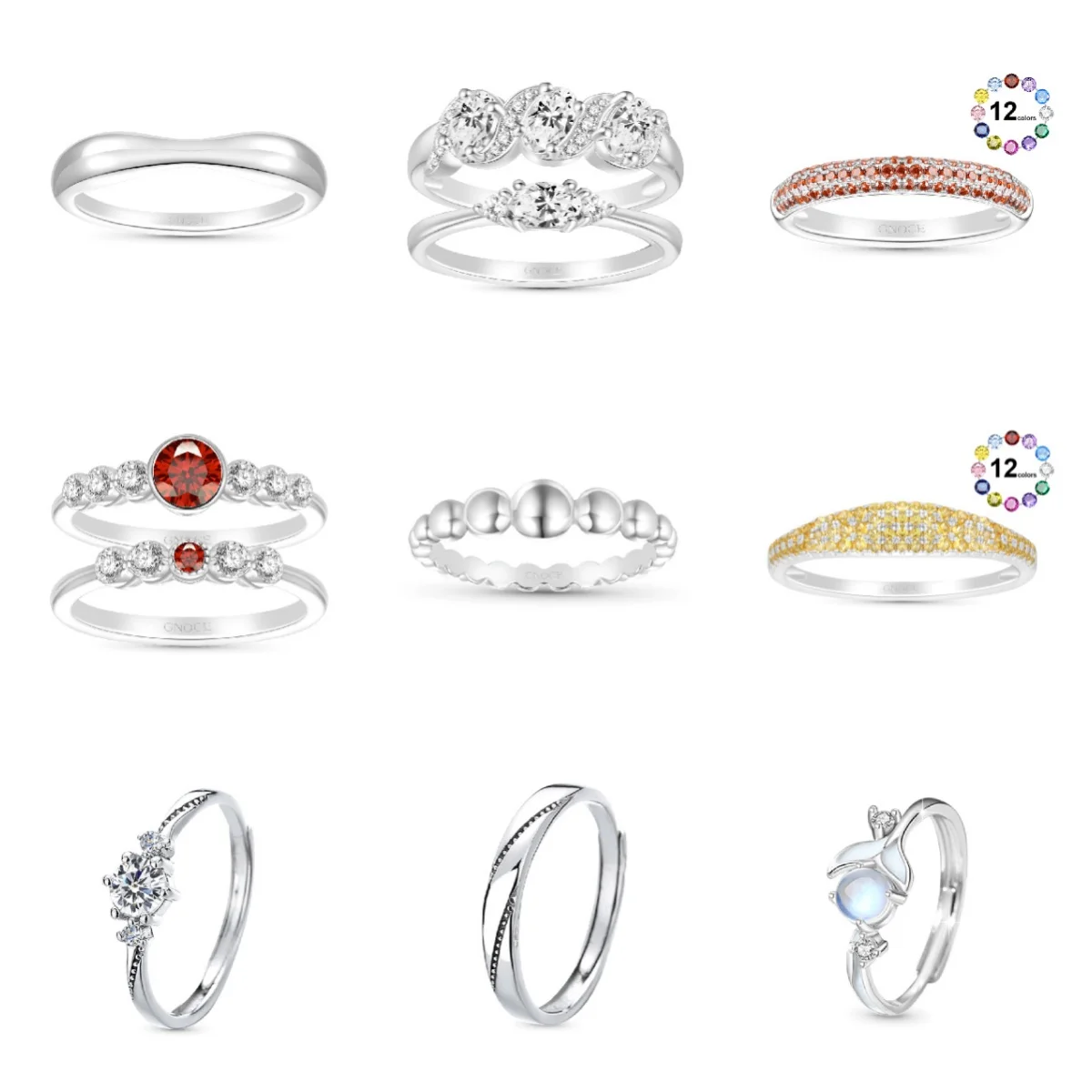 

Love At First Sight New Sterling Silver Ring Female Niche Design Luxury High Sense Ring Wedding Ring.