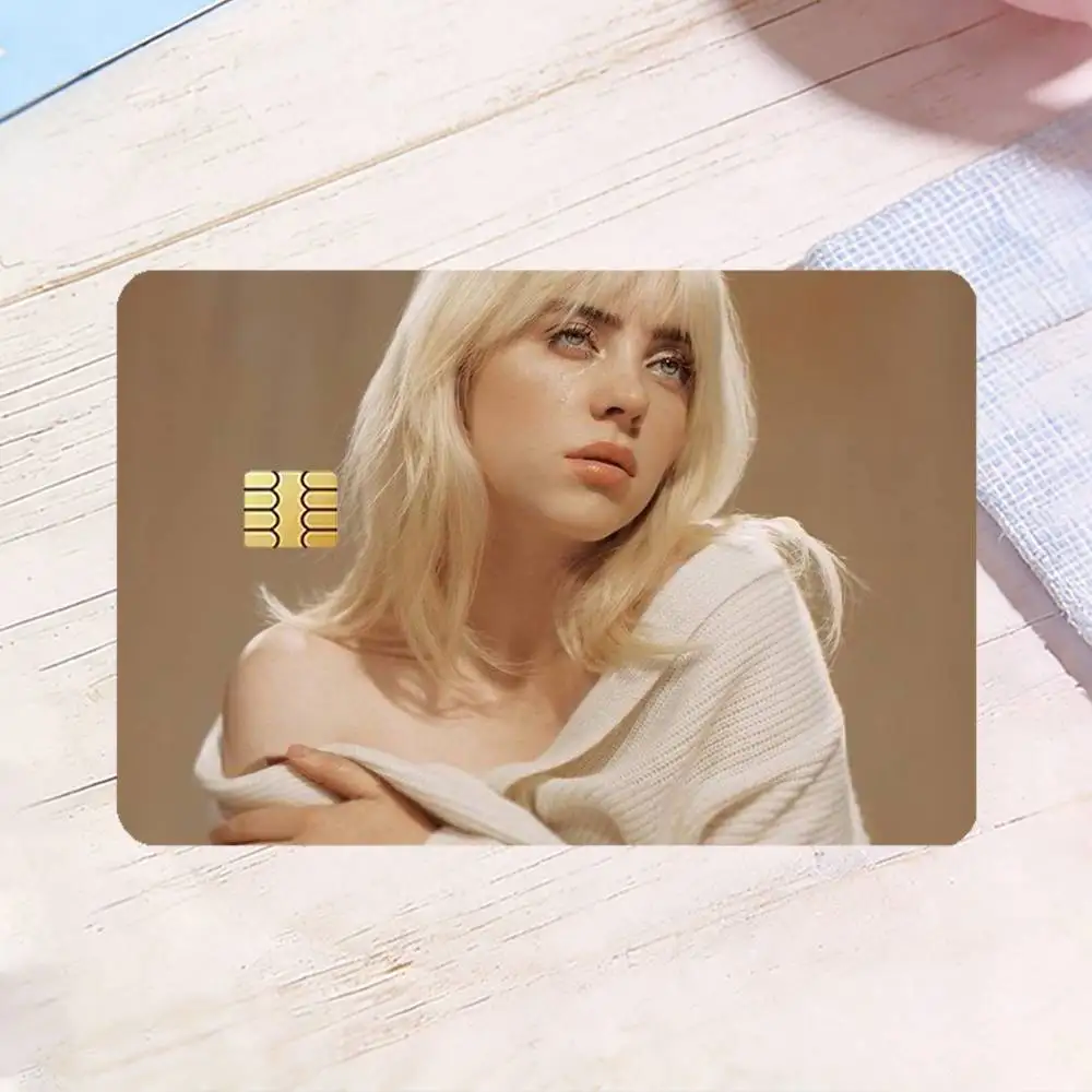 B-Billie Eilish HD Waterproof Card Skins Protective Stickers for Credit Bank Game Cards
