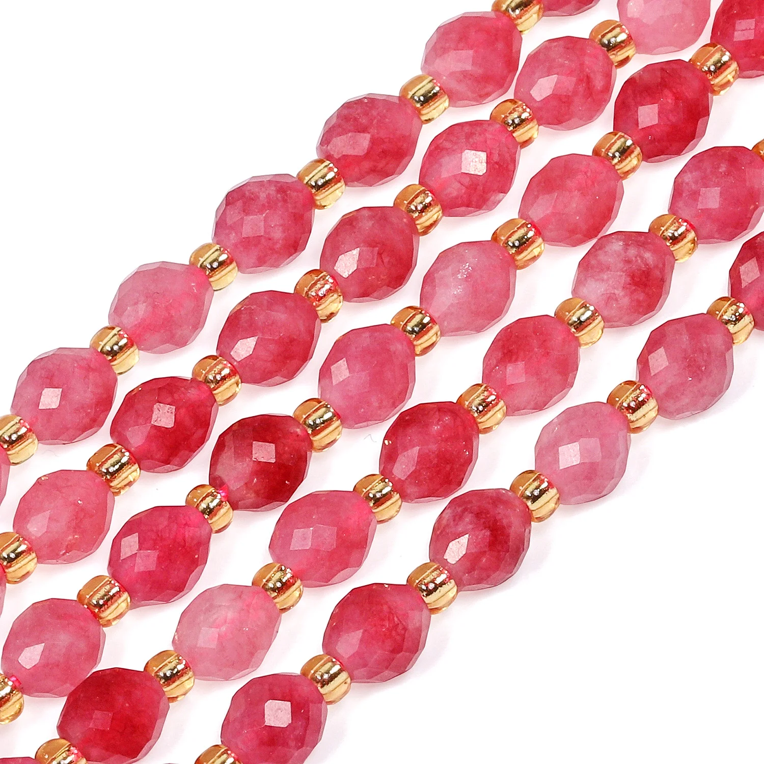 الأوجه 5x6 مللي متر الوردي التورمالين اليشم حجر الخرز البيضاوي الشكل الخرز لصنع المجوهرات سوار ذاتي الصنع الديكور اكسسوارات