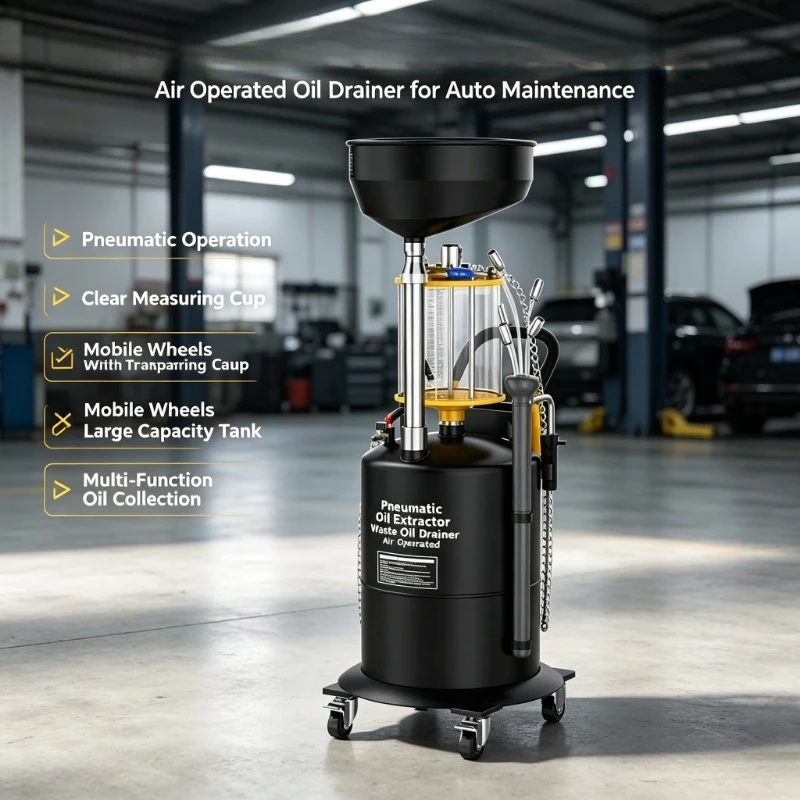 Pneumatic Waste Oil Recovery Tank Auto Oil Extractor Drainer For Car Engine Oil Change Garage Maintenance Service Tool