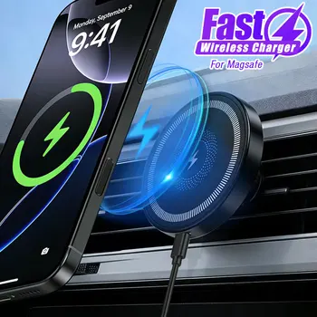 Car For Magsafe Wireless Charger Pad Air Vent Phone Holder Stand For iPhone 17~12 Samsung