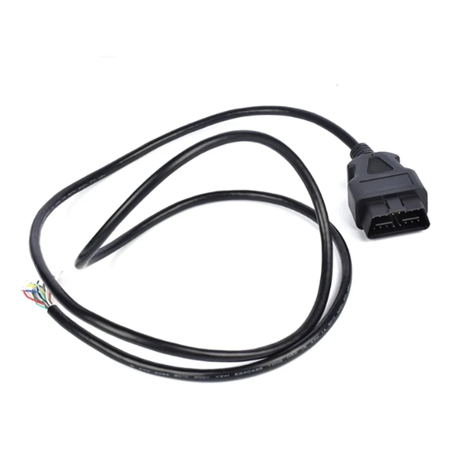 OBD2 16Pin Male Plug Connector For ELM327 Extension Adapter OBD Cable OBDII EOBD ODB2 16 Pin OBD 2 Adaptor Opening Male Cable