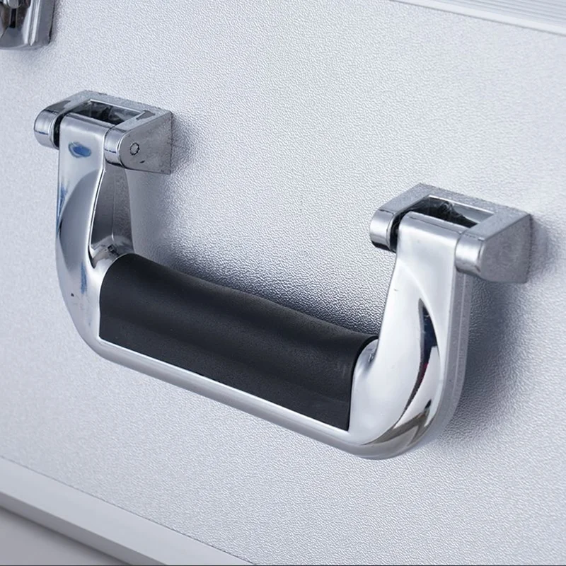 \Aluminum alloy instrument and equipment box Toolbox storage box Portable maintenance car parts box with lock storage case