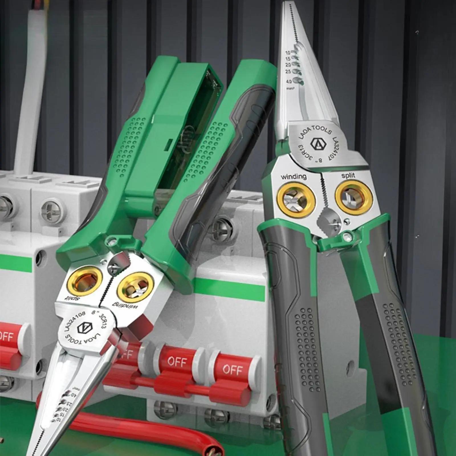 Multifunctional Wire Strippers Crimper Wire Pliers Wire Cutter Strippers Crimper for Wire Winding Clamping Wire Pulling