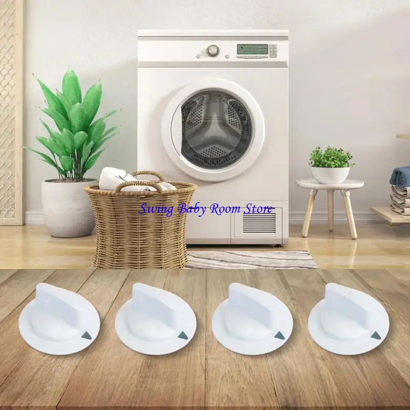 K1AD Pack of 4 Essential Timer Replacement Knobs for Various Dryer Models Efficiently