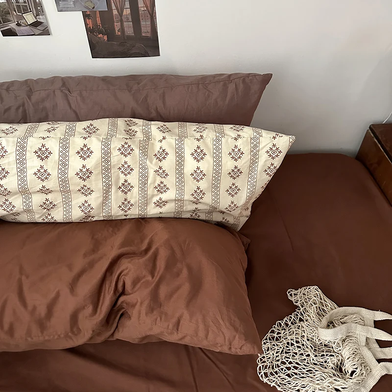 Accessori per biancheria da letto per la casa con federa in puro cotone a righe tinta unita semplice Sle Student Dormi