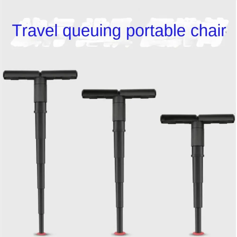 New Adjustable Folding Chair Plastic Black Queue Portable Seat Portable Compact Lightweight High Chair
