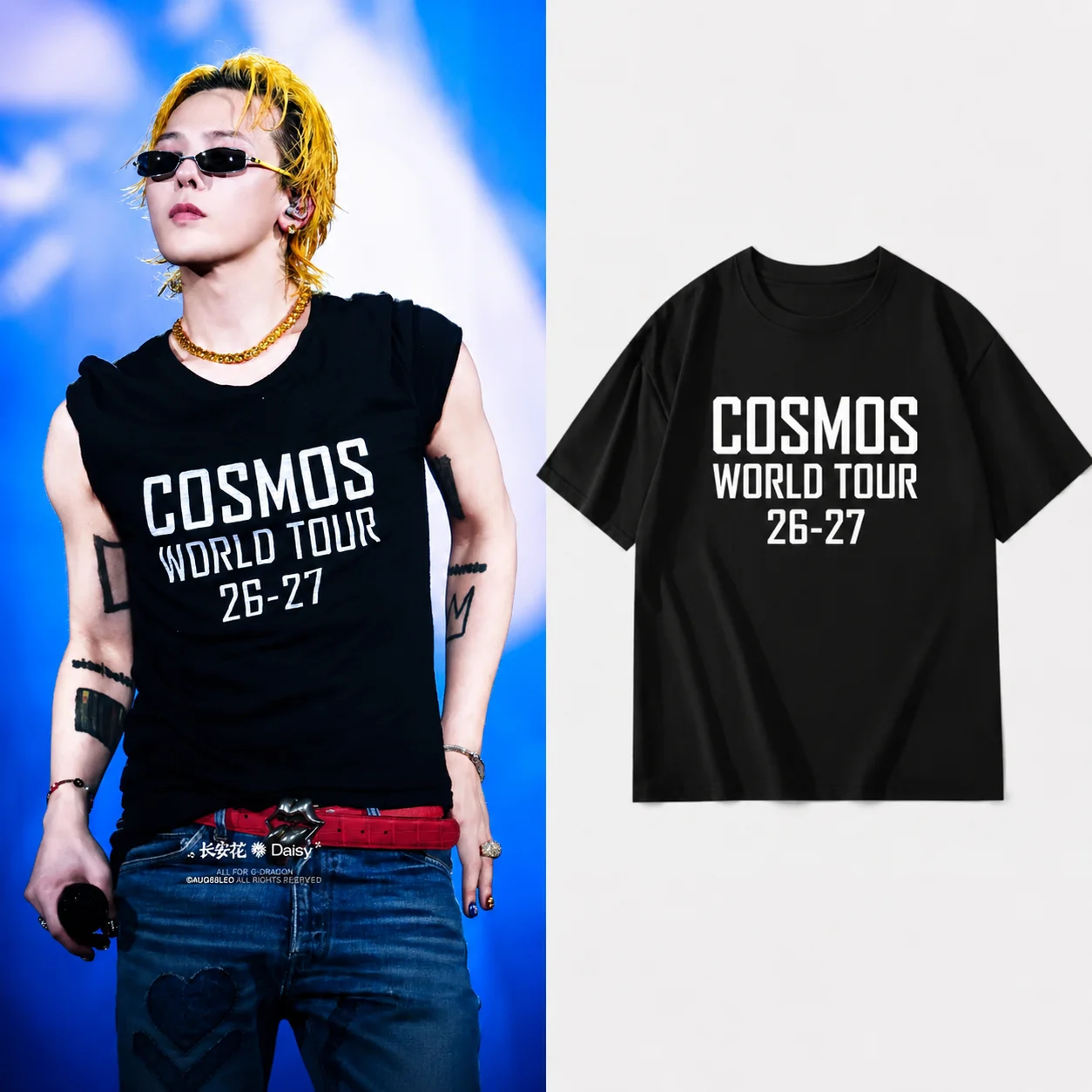 2026 BIGBANG COSMOS Tour 26-27 Women's Cotton T Shirt Fashion Casual Streetwear Top Concert Inspired Clothing Men Women Kids