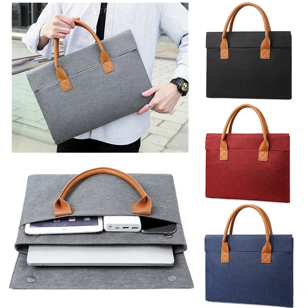 

Portable Waterproof Oxford Cloth Laptop Bag Handbag 11.6-15.6Inch Laptop Protective Case Women's Commuter Bag Notebook Pouch