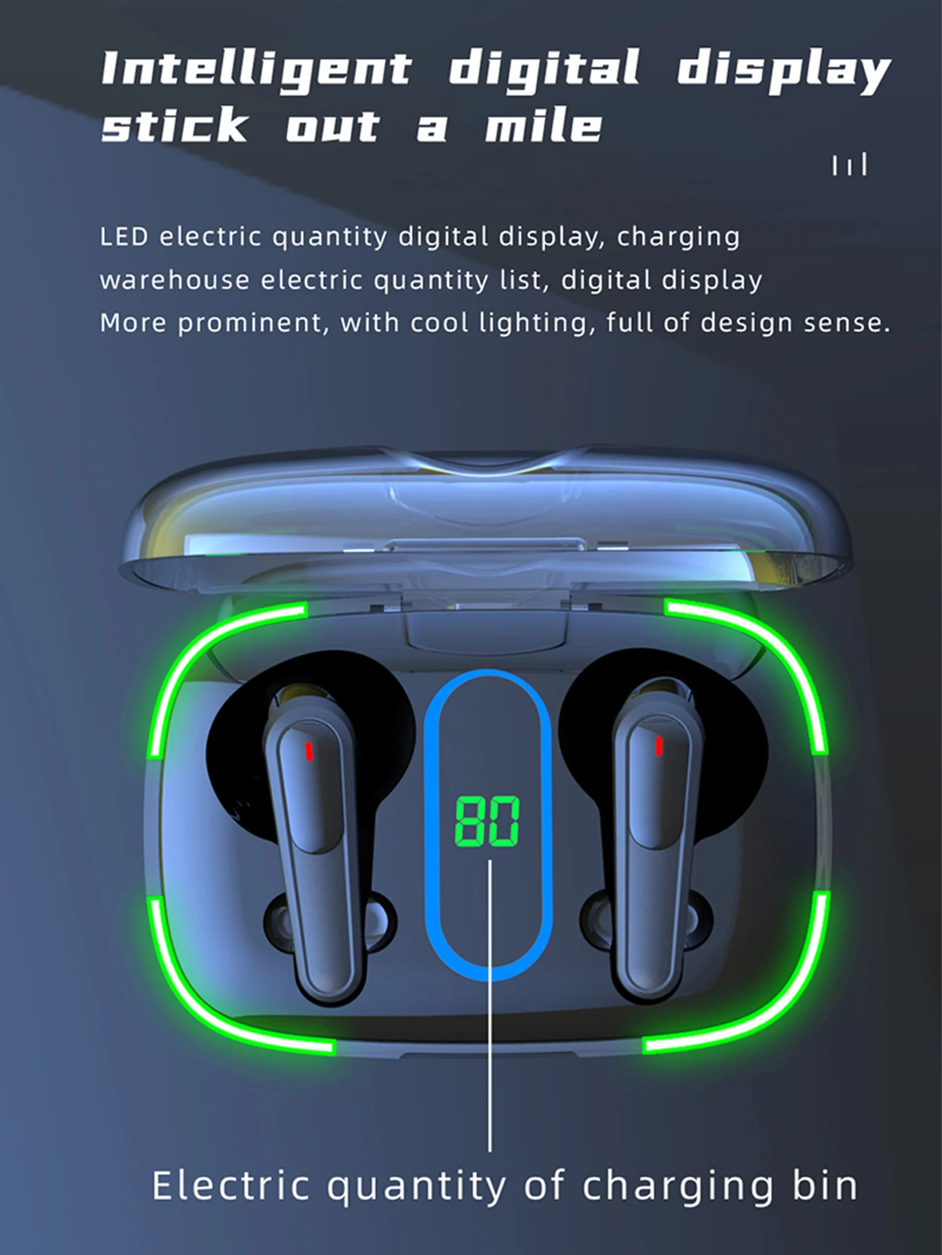 Wireless Bluetooth Earbuds IPX7 Waterproof Bass Earbuds True Wireless Stereo Headphones Sports Headphones for Xiaomi and iPhone