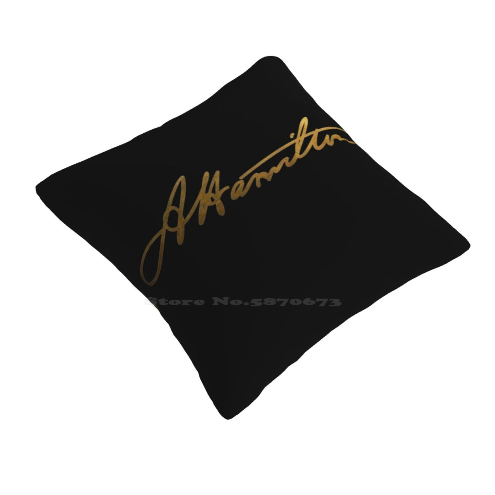 Alexander Gold Signature Home Sofa Car Cushion Cover Pillowcase Alexander Signature An American Musical Broadway A Ham Lin