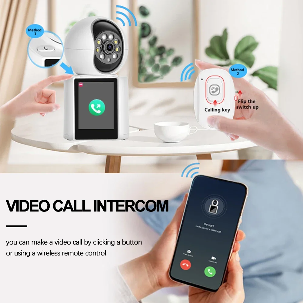 5MP Video Intercom Camera WIFI IP Camera Baby Monitor 2.8inch Screen Smart Home Wifi Cameras Auto Tracking CCTV Cam ICSEE