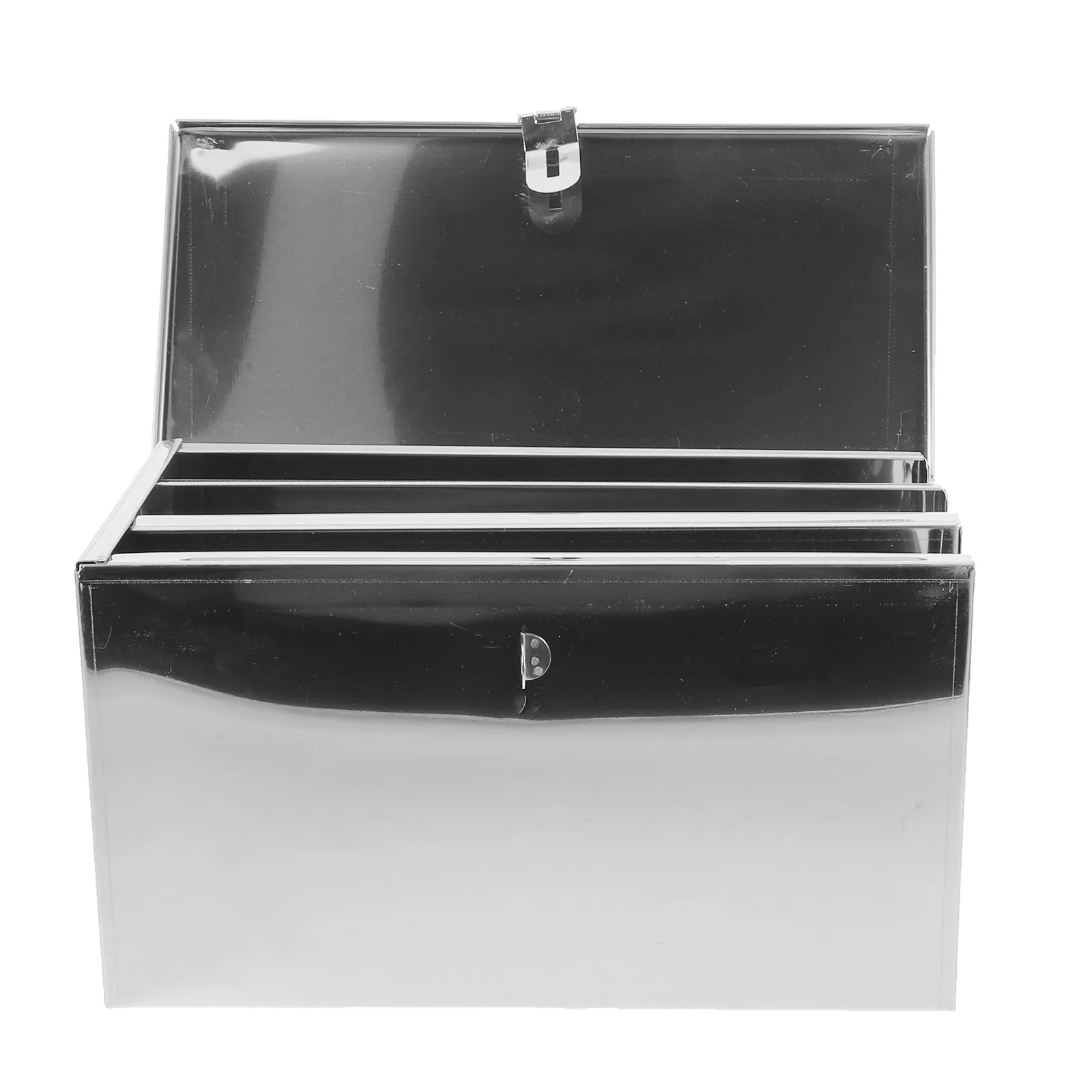 Knife Storage Box Lockable Stainless Steel 3 Slots Chef Knife Organizer Portable Culinary Cutlery Holder Lock Box