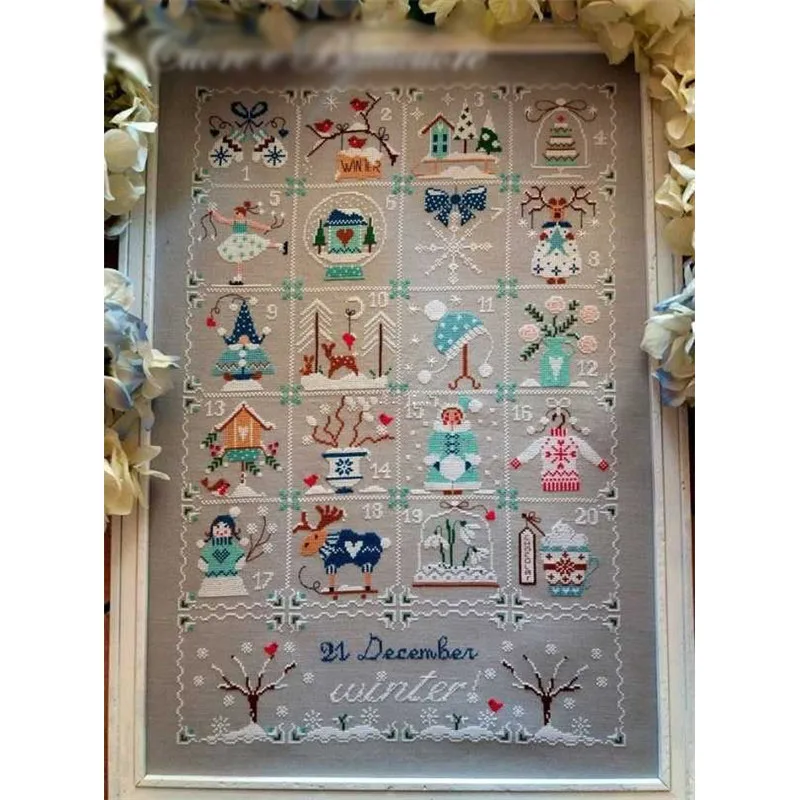 ZZ899 Home Fun Cross Stitch Kits Package Greeting Needlework Counted Cross-Stitching Kits New Style Joy Sunday Kits Embroidery