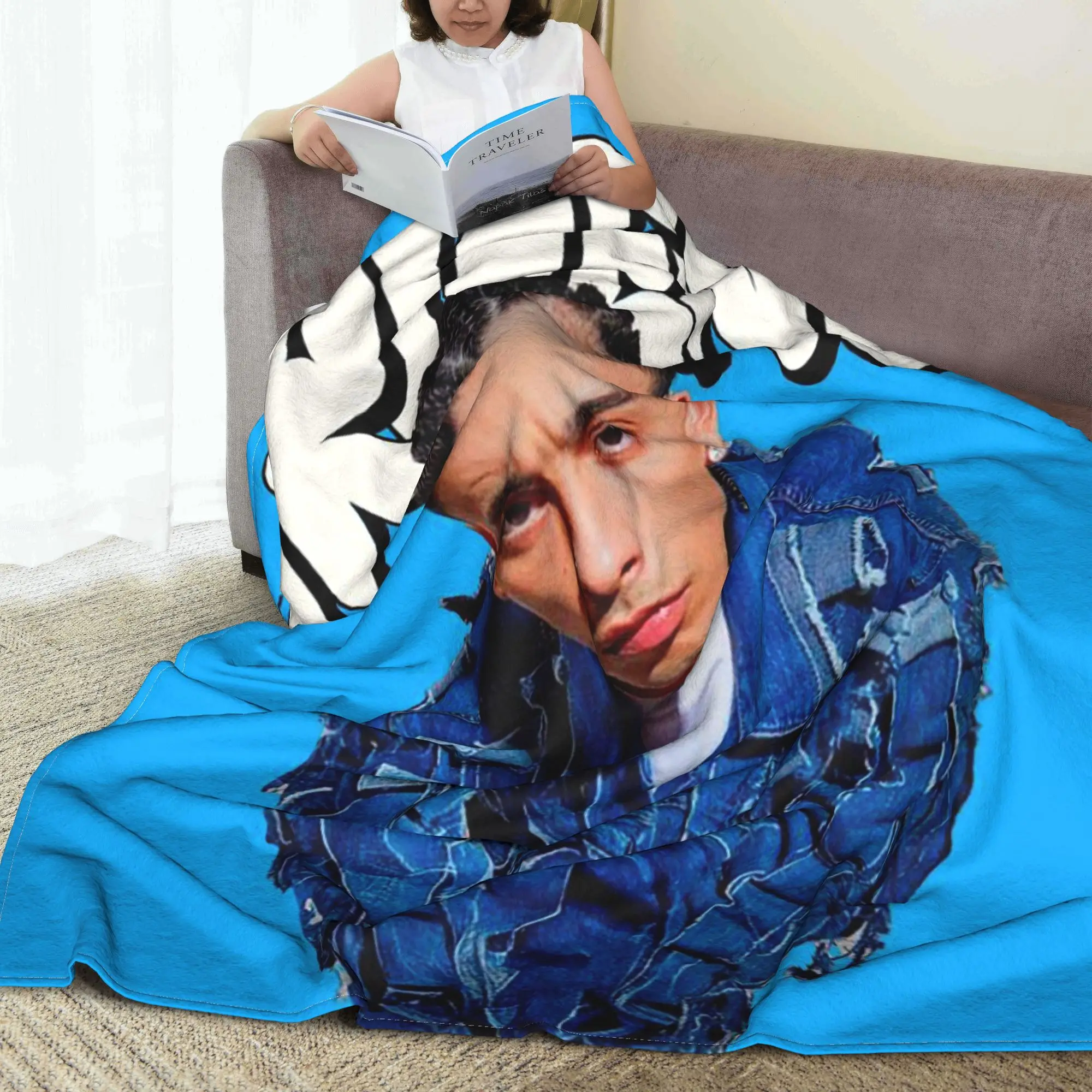 Funny Trueno Hip Hop Rapper Blanket Portable Fleece Sofa Throw Blanket for Couch Bedding Travel Throws Bedspread Quilt