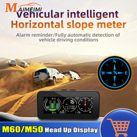 M60 Head Up Display Speed Slope Meter Digital GPS M50 Inclinometer Car For HUD Compass Overspeed Alarm 4x4 Off Road Speedometer