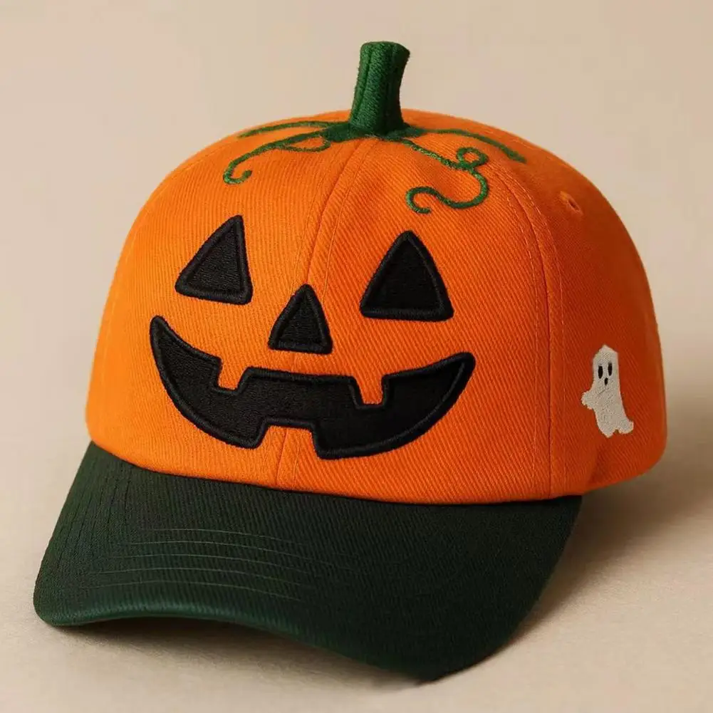 chapeu-de-golfe-bordado-halloween-abobora-rosto-bone-de-beisebol-para-unisex-ajustavel-engracado-festa-chapeu-para-pesca-acampamento-para-tenis