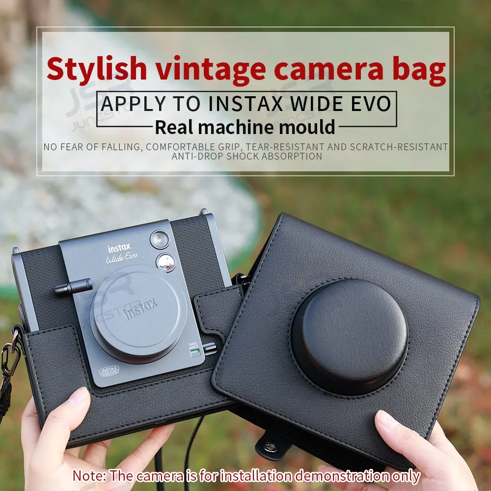 

Подходит для Fuji Polaroid WIDE EVO, сумка для ретро-камеры, защитный чехол из искусственной кожи, кожаная сумка для хранения