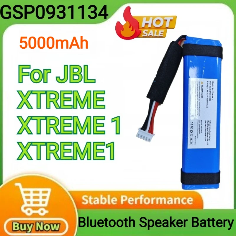 

5000mAh GSP0931134 Speaker Battery for JBL XTREME XTREME 1 1nd Rechargeable Batteries