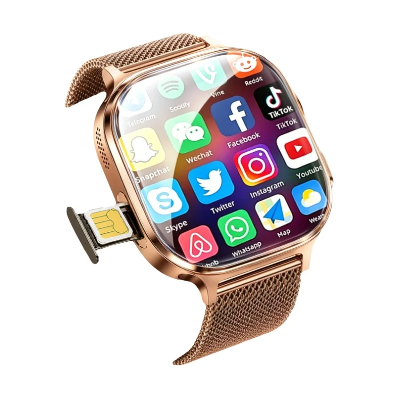 2026 Neue 4G/5G SIM-Karten-Smartwatch 128GB Speicher 1000W HD-Kamera Videoanruf Globale Version APP-Download NFC-Uhren für Männer und Frauen