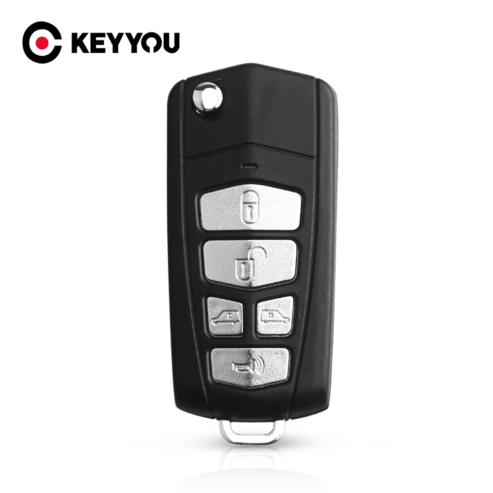 

KEYYOU Replacement 5 Buttons Modified Flip Folding Key Shell Case For Kia Sedona Mini Van Fob Car Key Cover Case