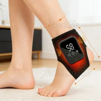 Masaje eléctrico con calefacción de tobillo, 3 niveles de calefacción, compresa caliente, vibración, masaje de pies, soporte para articulación de tobillo, envoltura, masaje calentador de pies