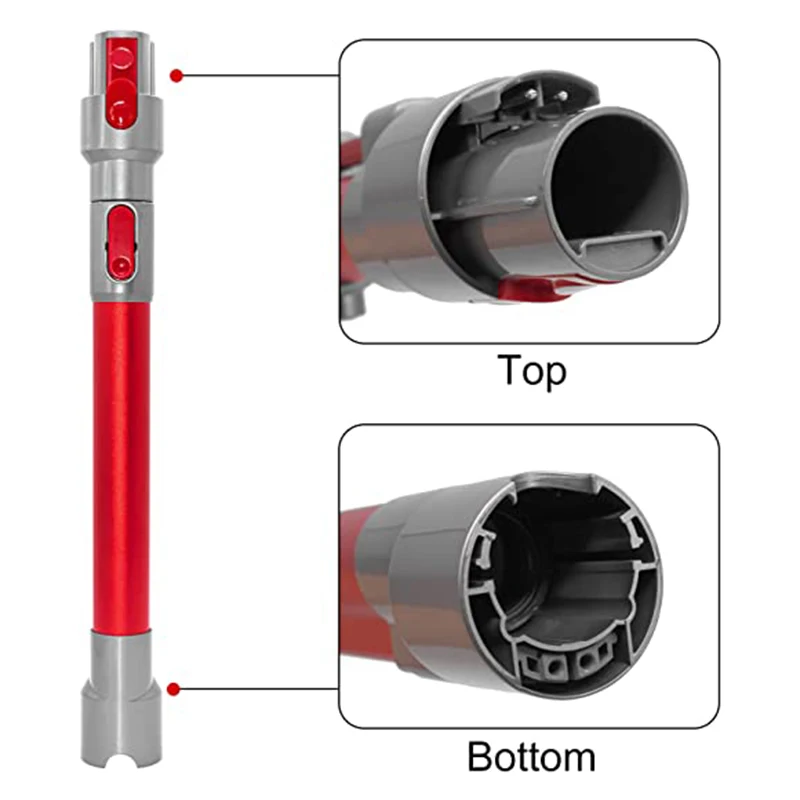 Red Telescopic Rod Extension Tube For Dyson V7 V8 V10 V11 V15 Handheld Vacuum Cleaner Replacement Accessories Spare Parts