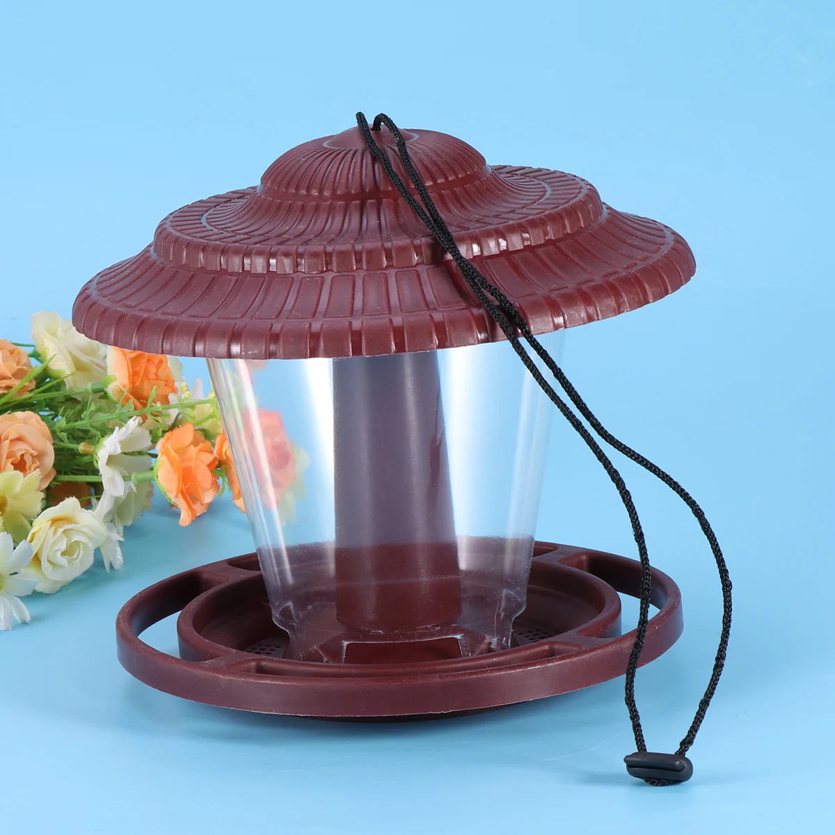 Weather-resistant Bird Feeder with Hanger Wild Hanging Roof Garden Decoration Gazebo Outdoor