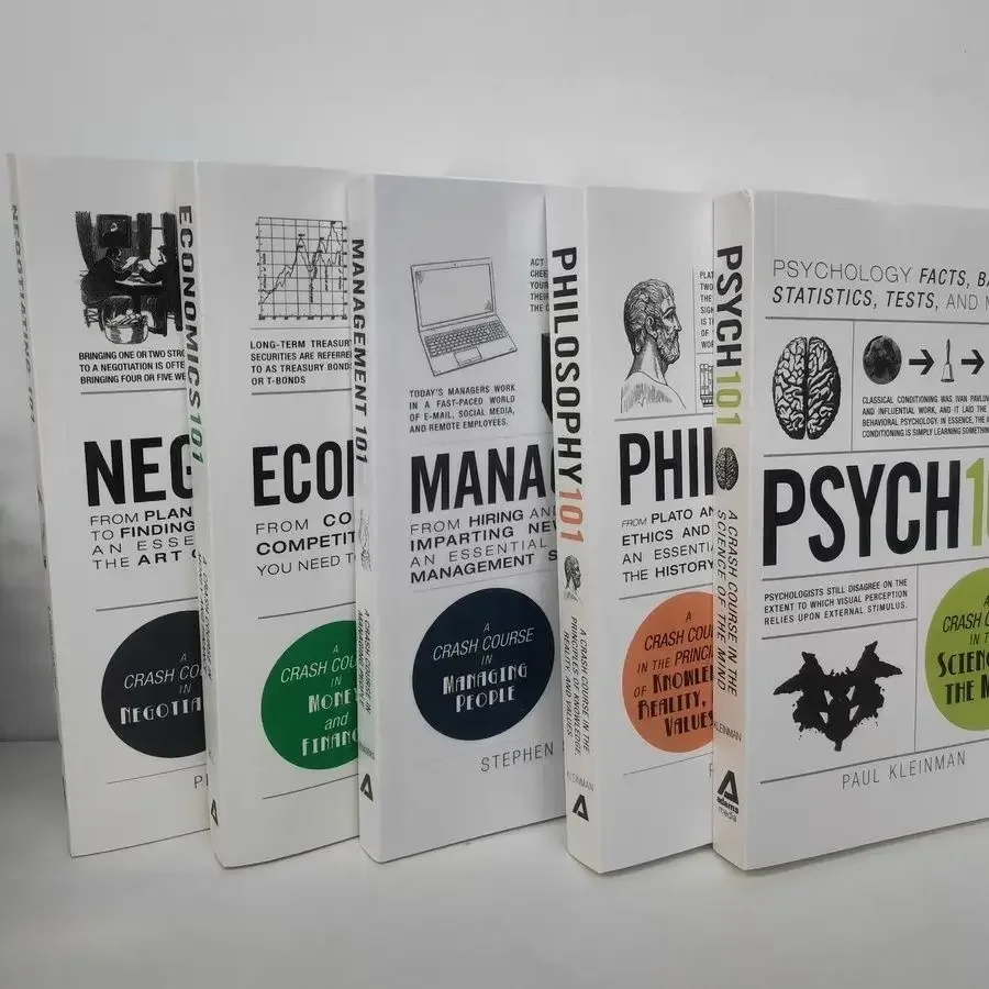 101 series complete set of 5 books on economics, management, negotiation, psychology, philosophy, English version of novels