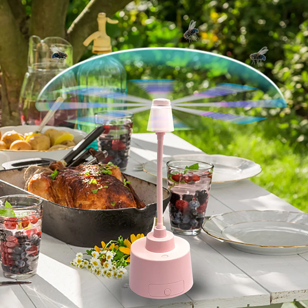 

New Smart Electric Powered Indoor and Outdoor Diet Fly Repellent Fan Insect Fly Trap Fan Mosquito Repellentr Plastic Flying Fan