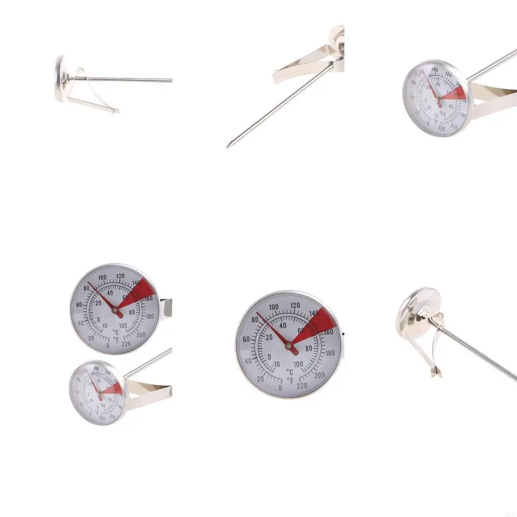 Q81C ميزان الحرارة الفولاذ المقاوم للصدأ فرن الطبخ شواء الحليب الغذاء اللحوم التحقيق قياس 100 درجة مئوية