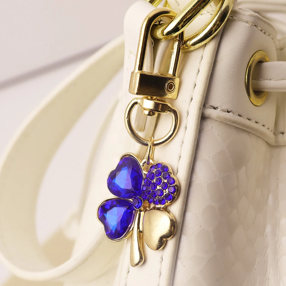 Цельный-синий-брелок-с-четырьмя-травами-подвеска-цепочка-карманный-брелок-ремешок-подвески-украшение-для-сумки-для-ключей-кошелька