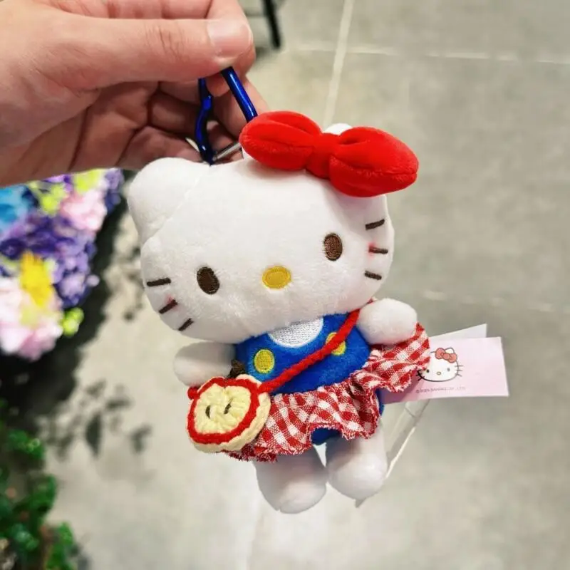 Sanrio Filling Doll Toys Hello Kitty Cartoon Plush Soft Backpack Pendant Kawaii Creative Ornament Cute Birthday Gift for Girls