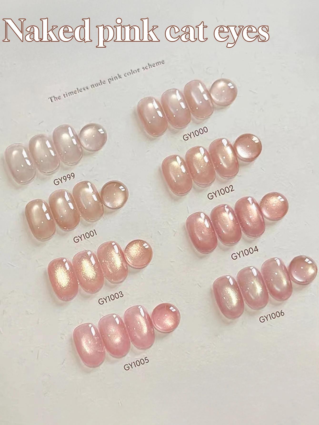 2025 Nail Art Forniture per donna Set da salone Autunno e inverno Giada Colore rosa nudo Glitter Cat Eye Smalto per unghie gel UV