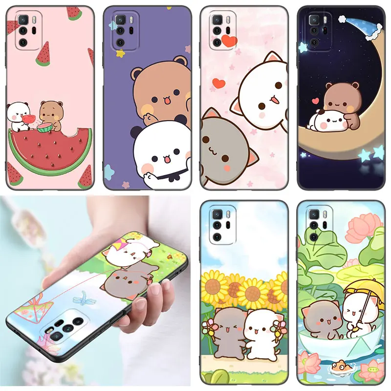 BUBU DUDU Cute Black Silicone Phone Case For Xiaomi Redmi Note 10 11 11S 12 13 Pro 4G Plus 11T 5G 10S 12S