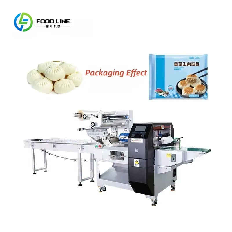 Customized Automatic Flow Pillow Wrapping Packaging Machine for Food Candy with Pouch Labeling Film Paper Bags Packaging