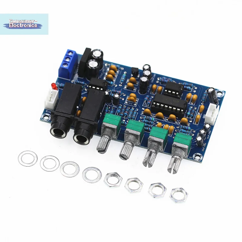 【1PC Karaoke Reverb Board PT2399 Dual AC12 Microphone Amplifier BoardV Digital Karaoke Reverberation Board】 view 2