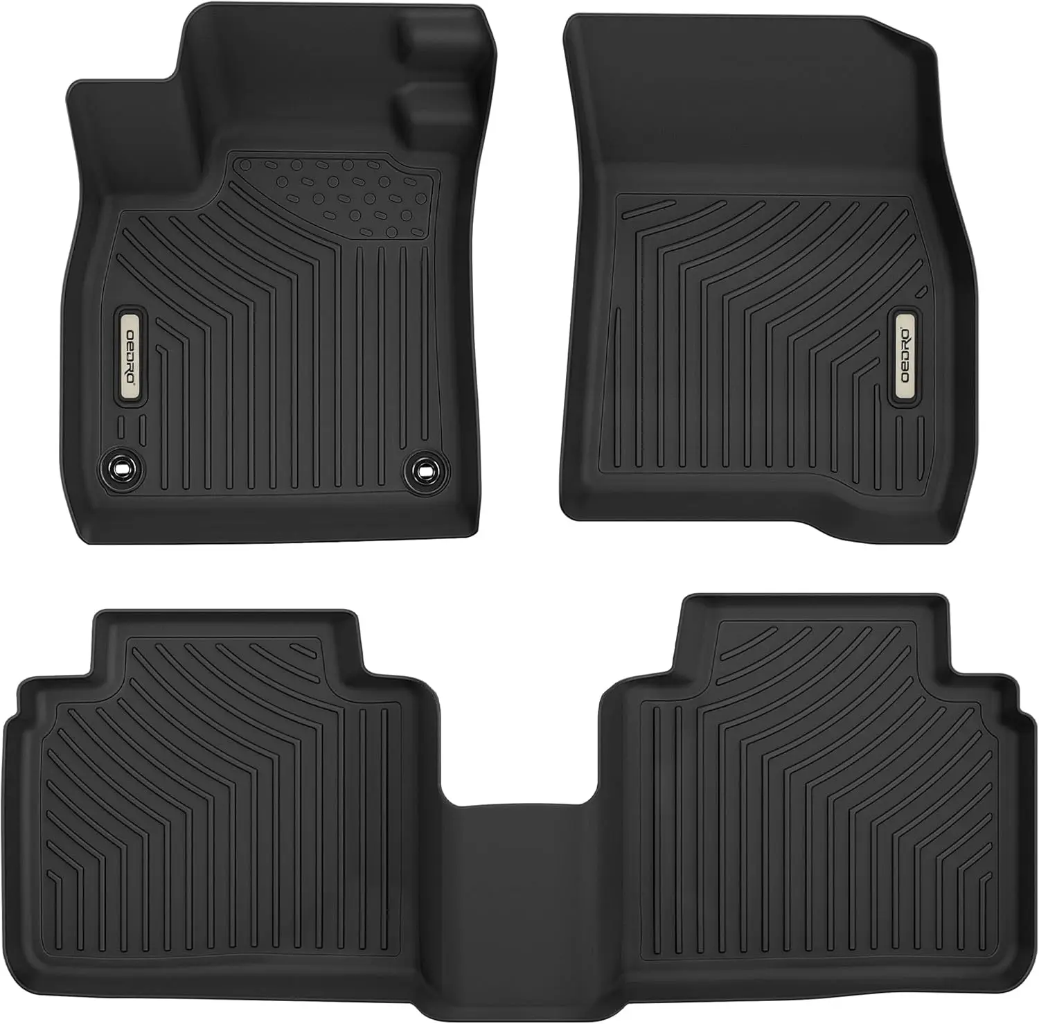 

Floor Mats for 2023-2024 Honda Accord (Include Hybrid), All-Weather Tailored TPE Floor Liners,1st & 2nd Row Full Set, Black