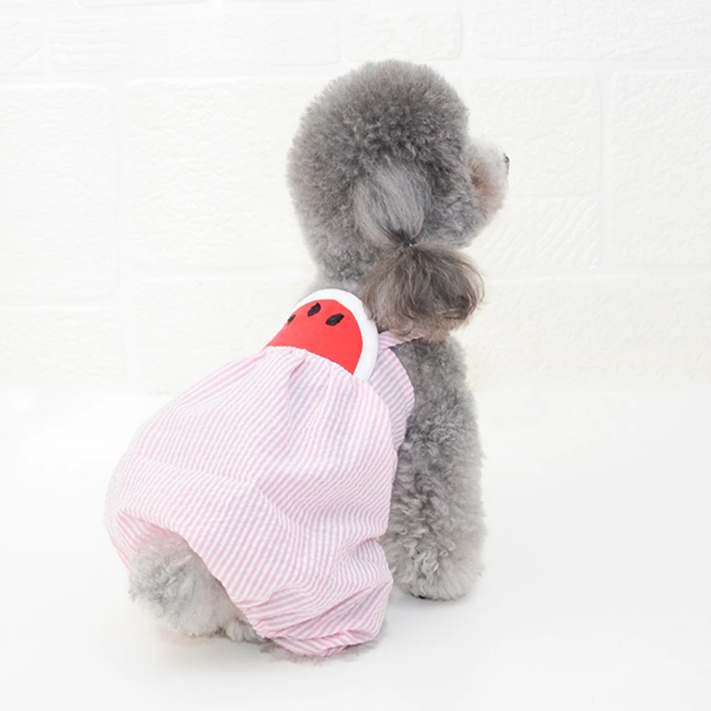 

Cute Watermelon Pattern Dog Sling Pants Soft Comfortable Pet Costume Easy Wear Fabric Bright for Small