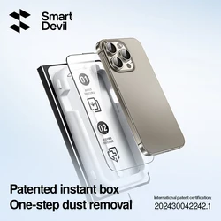 SmartDevil 1/2PCS Dust-Free Box Screen Protector for iPhone 16 Pro Max HD Privacy Tempered Glass for iPhone 16 15 Pro Max