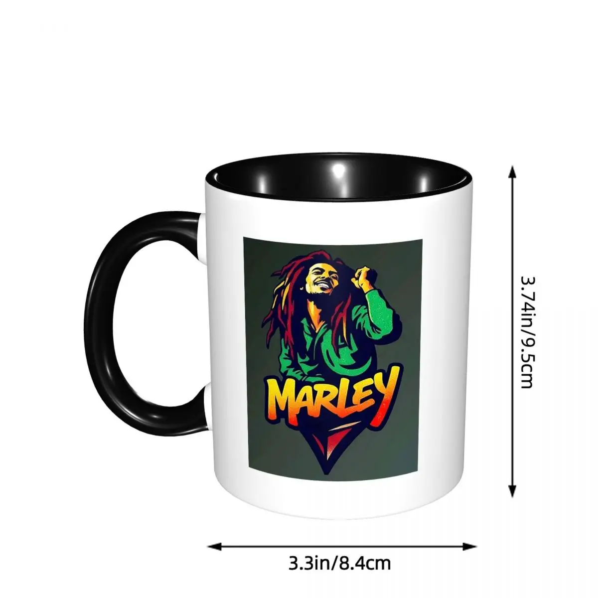 Bob Marley Reggae Mug Funny Ceramic Coffee Cups Tea Mugs Milk Cup Drinkware Gift for Friends