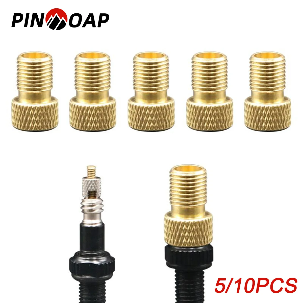 Fahrrad Französisch Ventil Adapter Messing Fahrrad Presta Zu Schrader Fahrrad Ventil Konverter Adapter Pumpe Stecker Zubehör 5/10PCS