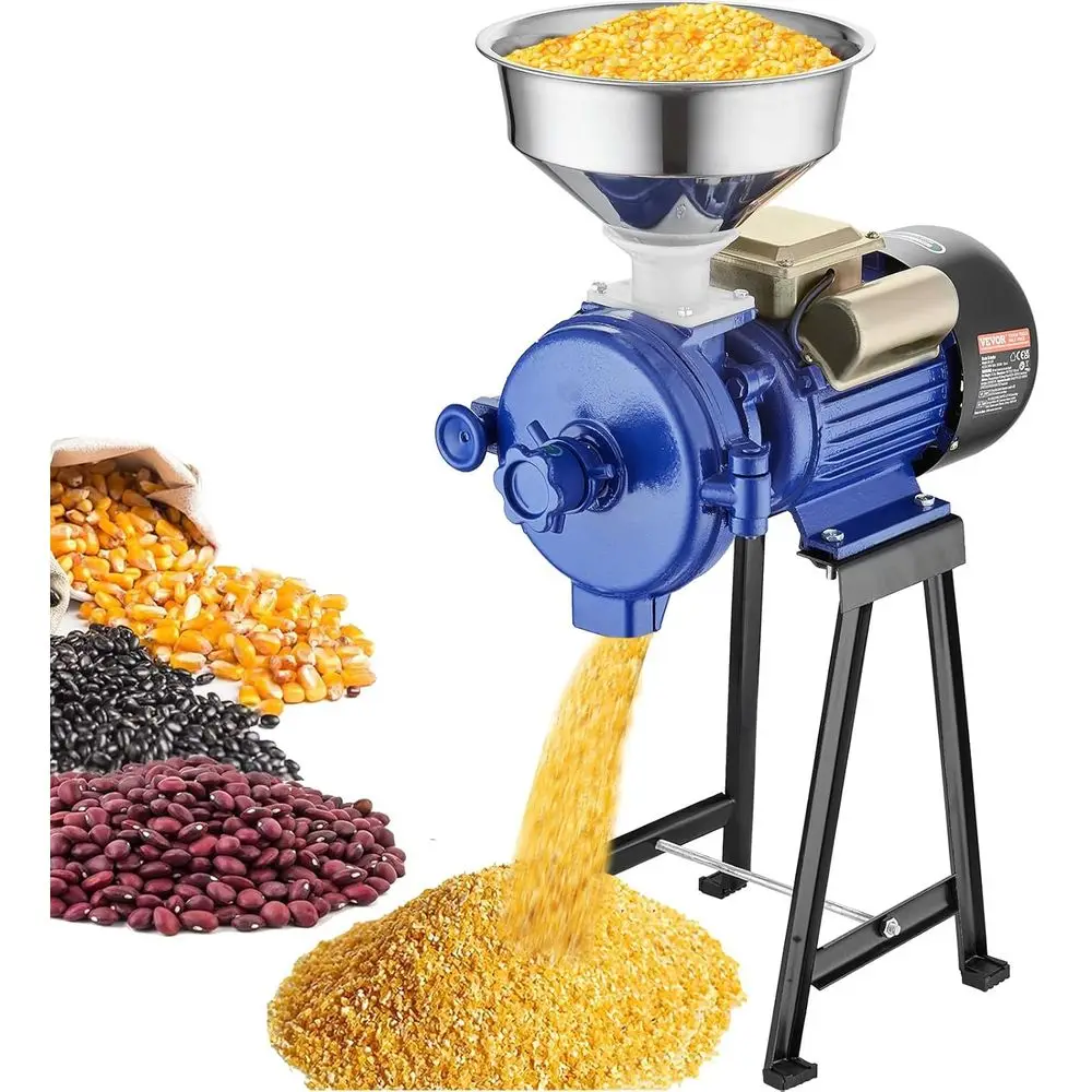 

Electric Grain Mill Grinder, 3000W Spice Grinders, Commercial Corn Mill with unnel, ThicknAdjustable Powder hine, Heavy Duty eed