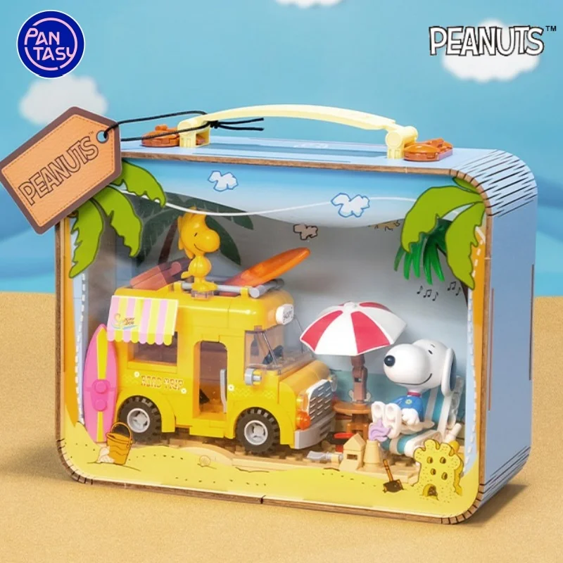 

Конструктор Pantasy Snoopy Classic Series: Летний дорожный чемодан для сборки, модель-украшение, игрушка, подарок