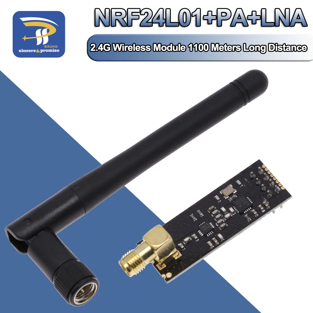 2.4G Wireless Modules 1100-Meters Long-Distance NRF24L01+PA+LNA Wireless Transparent Transmitting and Receiving Module